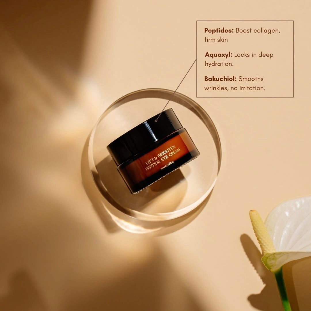 LIFT & BRIGHTEN ROSE OIL & PEPTIDE EYE CREAM